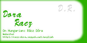 dora racz business card