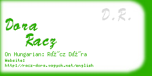 dora racz business card